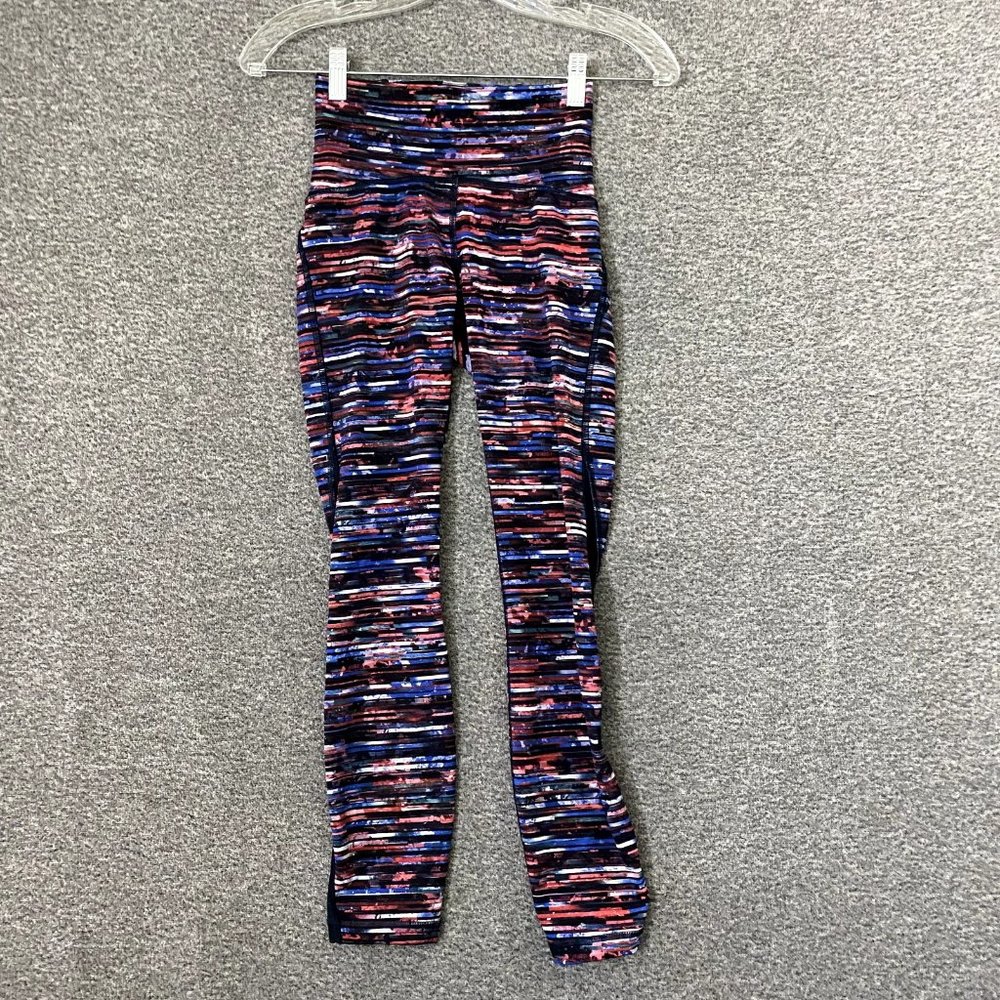 Lululemon Women's Size 2 High Rise Colorful 7/8 Polyester Activewear Leggings